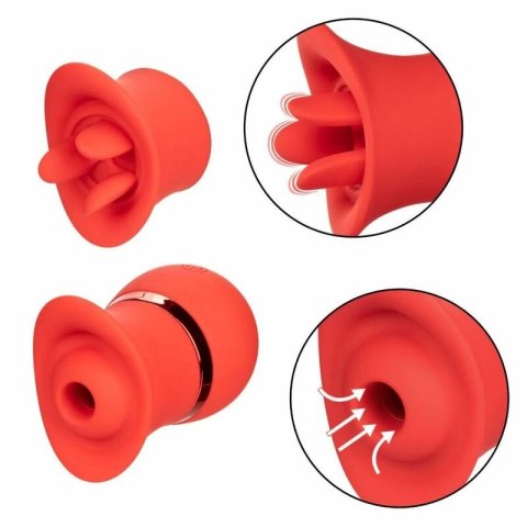 CalExotics French Kiss Suck & Play - zestaw z 2 końcowkami, silikon, USB