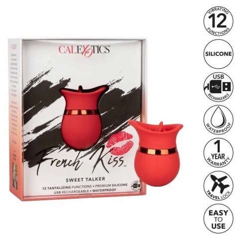 CalExotics French Kiss Sweet Talker - kompaktowy masażer silikonowy USB
