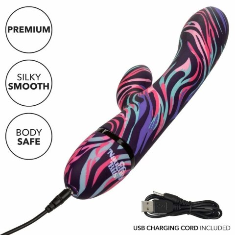 CalExotics Menage Moi dwustronny wibrator rożdżka USB 21cm fioletowy