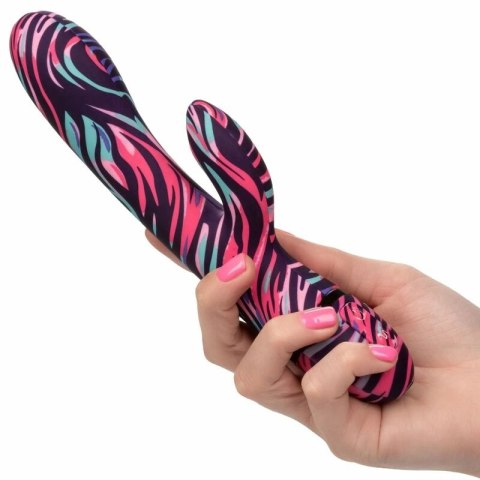 CalExotics Menage Moi dwustronny wibrator rożdżka USB 21cm fioletowy