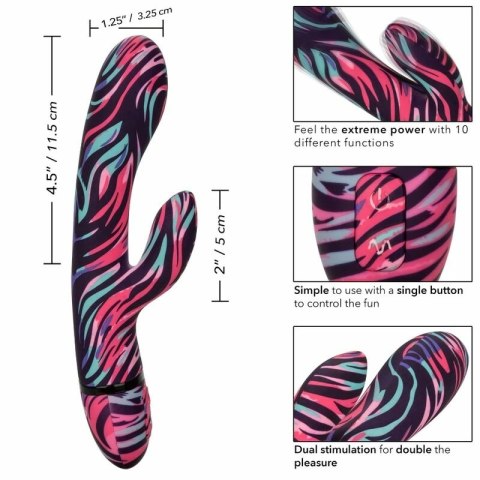 CalExotics Menage Moi dwustronny wibrator rożdżka USB 21cm fioletowy