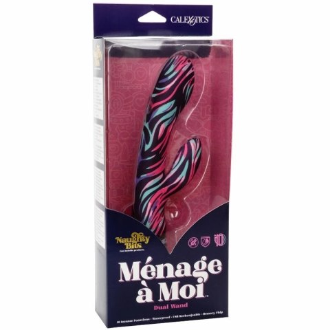 CalExotics Menage Moi dwustronny wibrator rożdżka USB 21cm fioletowy