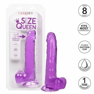 CalExotics Size Queen Violet 20,3 cm - model anatomiczny z przyssawką