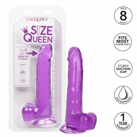 CalExotics Size Queen Violet 20,3 cm - model anatomiczny z przyssawką
