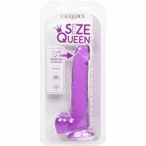 CalExotics Size Queen Violet 20,3 cm - model anatomiczny z przyssawką