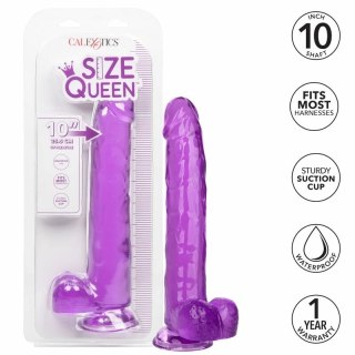 CalExotics Size Queen Violet 25,5 cm - elastyczny model z przyssawką
