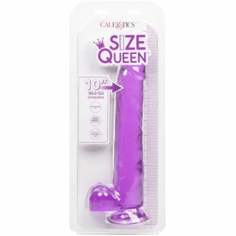 CalExotics Size Queen Violet 25,5 cm - elastyczny model z przyssawką