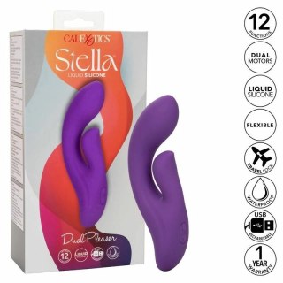 CalExotics Stella Dual Pleaser masażer silikonowy fioletowy podwojny
