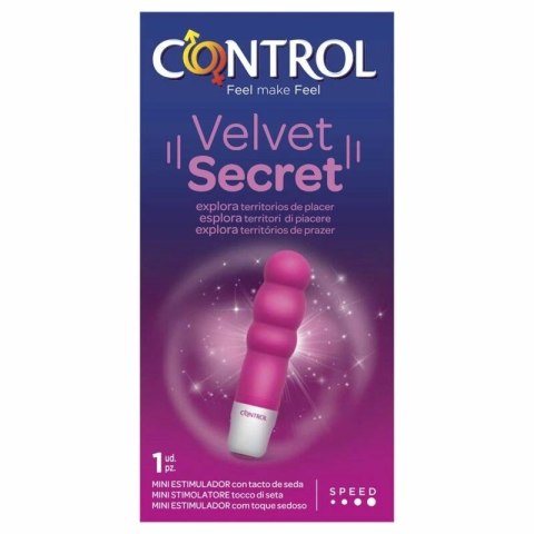 Control Velvet Secret Mini - kompaktowy stymulator silikonowy, 10 cm