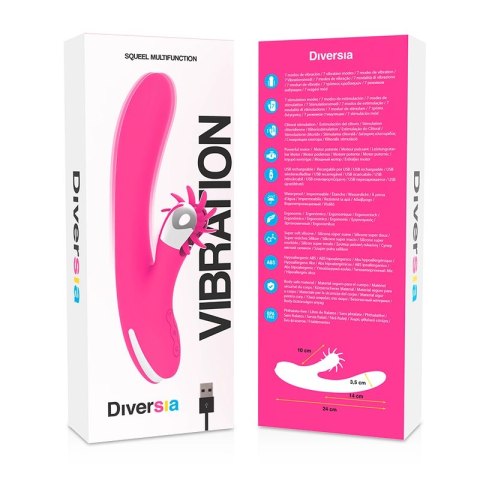 Diversia Bunny Vibrating 24 cm silikonowy model z ładowaniem USB