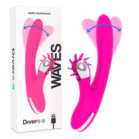 Diversia Bunny Waves 24 cm - silikonowy model z systemem wave USB