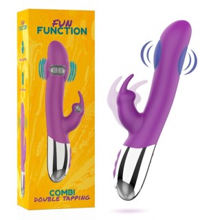 Fun Function Combi Double Tapping - model z dwoma silnikami, silikon, 21 cm