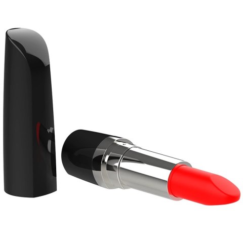 Intense Lippsy Black - Mini urządzenie wibracyjne w formie szminki IPX4