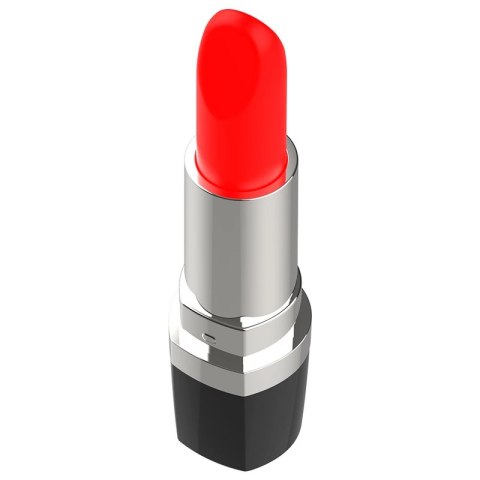 Intense Lippsy Black - Mini urządzenie wibracyjne w formie szminki IPX4