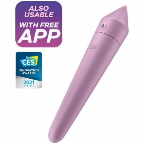 Satisfyer Ultra Power Bullet 8 Lilac - mini urządzenie wibrujące z aplikacją