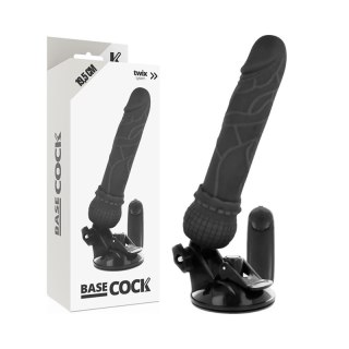 BASECOCK Model Black 19.5 cm - Wibrator z Pilotem Przewodowym TPE