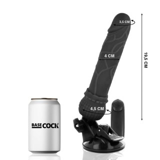 BASECOCK Model Black 19.5 cm - Wibrator z Pilotem Przewodowym TPE
