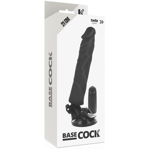 BASECOCK Wibrator Czarny 21 cm Pilot Przewodowy Elastyczny TPE