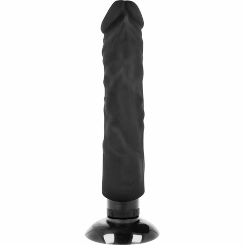 BASECOCK Wibrator Czarny 2w1 Anatomiczny 20 cm TPE z Przyssawką