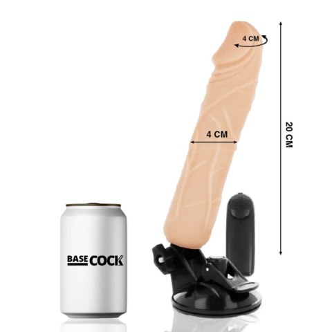 BASECOCK Wibrator Silikonowy 20 cm Pilot Przewodowy Regulacja 4 cm