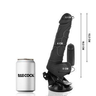 Basecock Model Pilot Black 18,5 cm - Anatomiczny Wibrator z Pilotem