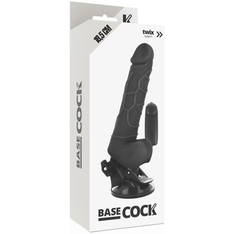 Basecock Model Pilot Black 18,5 cm - Anatomiczny Wibrator z Pilotem