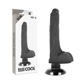 Basecock Wibrator Anatomiczny Czarny 18,5 cm TPE Z Przyssawką