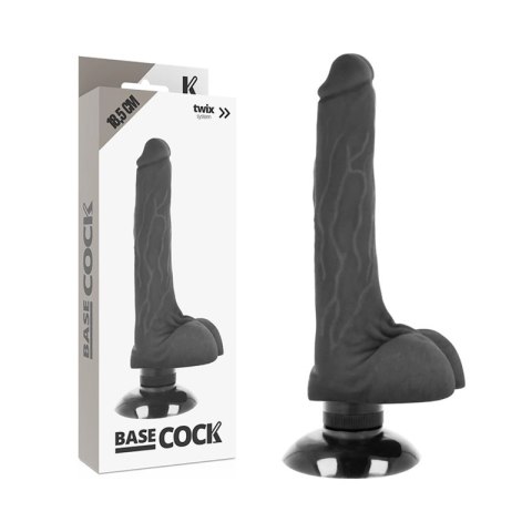 Basecock Wibrator Anatomiczny Czarny 18,5 cm TPE Z Przyssawką