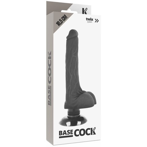 Basecock Wibrator Anatomiczny Czarny 18,5 cm TPE Z Przyssawką