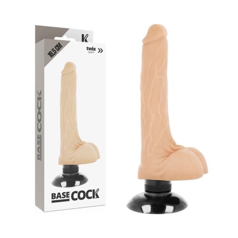 Basecock Wibrator Model 2-1 TPE Flesh 18,5 cm x 4 cm z Przyssawką
