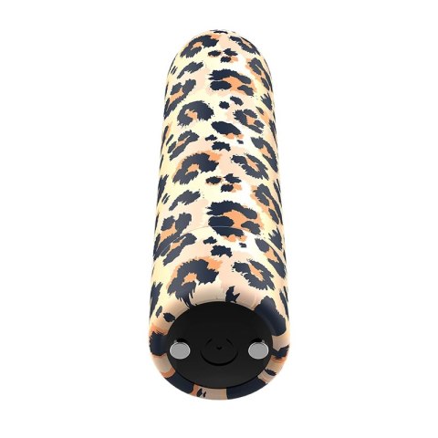 CalExotics Custom Bullets Leopard - mini masażer 10 trybow, magnetyczny