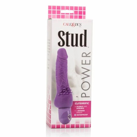 CalExotics Power Stud Cliterrific fioletowy - wodoodporny model 19 cm