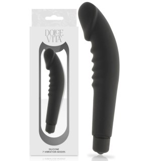 Dolce Vita Classic Black silikonowy model wibracyjny 7 trybow 158x31mm