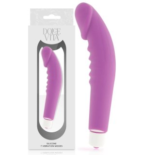 Dolce Vita Classic Violet - silikonowy model intymny 7 trybow 158 mm