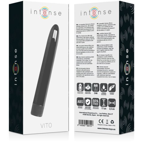 Intense VITO Czarny Masażer Intymny 17 cm ABS Wibracje