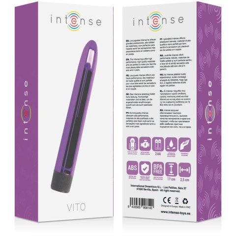 Intense VITO masażer intymny liliowy 17 cm wodoodporny ABS