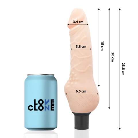 Loveclone Daven 23,8 cm Samosmarujący Model Wibracyjny TPR Naturalny