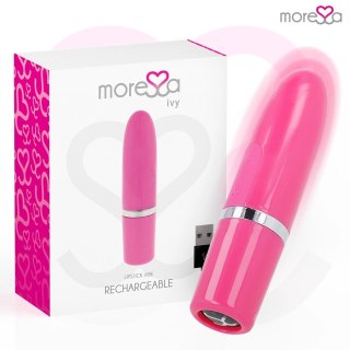 Moressa Ivy Pink - Kompaktowy stymulator podrożny 6 trybow, silikon medyczny