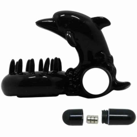 Baile Sweet Ring silikonowy pierścień z systemem wibracji czarny