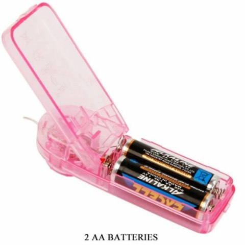 Baile Uprząż Intymna z Wibrującym Motylem, Rożowa, Regulowana, Wieloprędkościowa