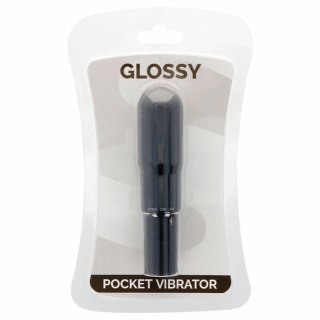 Glossy Brilliant - dyskretny mini masażer wibracyjny czarny, wodoodporny
