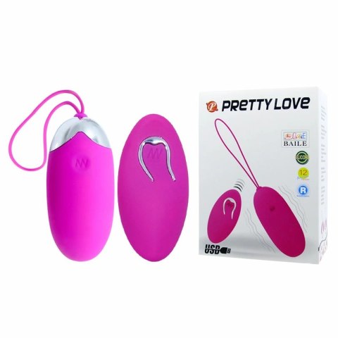 Pretty Love Berger - Jajko wibracyjne z pilotem, 12 trybow, ładowalne
