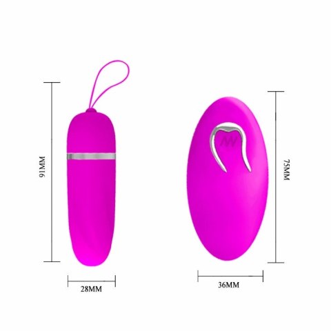 Pretty Love Debby - Jajeczko Wibrujące z Pilotem, 12 Trybow, Liliowe