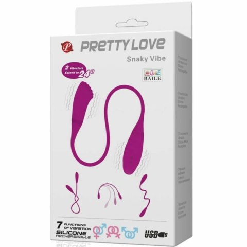 Pretty Love Snaky Vibe silikonowy model z 2 silnikami i ładowaniem USB