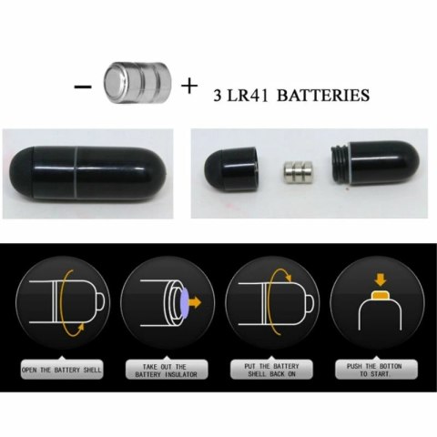 Pretty Love Stanford czarny naparstek wibracyjny silikonowy