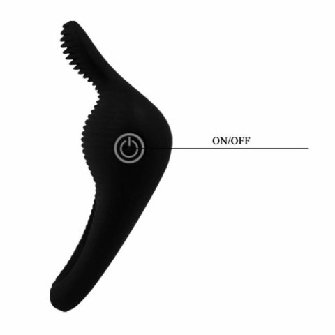 Pretty Love Thimble silikonowy pierścień z wibracją czarny