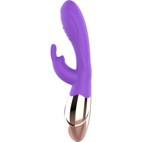 Womanvibe Viora silikonowy model ładowany USB Gold Lilac 19,5 cm
