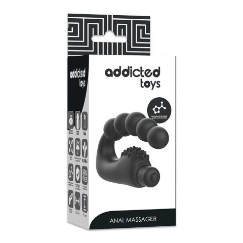 Addicted Toys - Model wibrujący z systemem anatomicznym 11x6,3 cm czarny