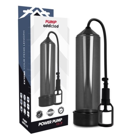 All Pump Addicted RX7 Black - Pompa prożniowa, system intymny, 24 cm
