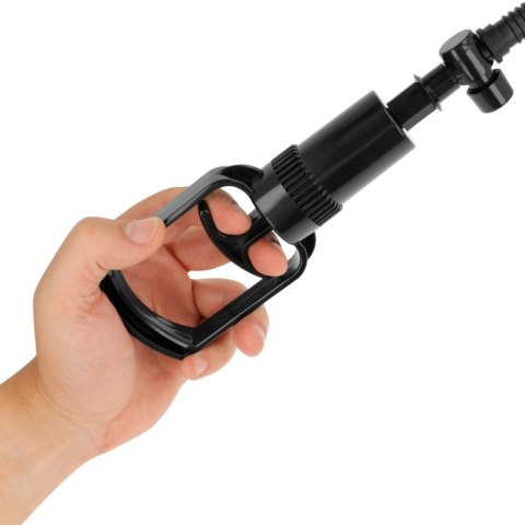 Intense Pump 01 - Czarna pompka prożniowa z manometrem, 20 cm